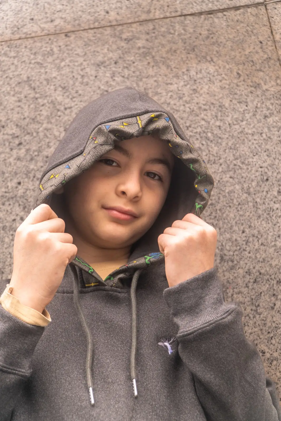 Polera Vangers Selva/Jaguar Niño Gris